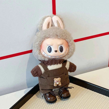 ✨ Ensemble de Vêtements en Peluche Miniature 17 cm LABUBU - Style Kpop