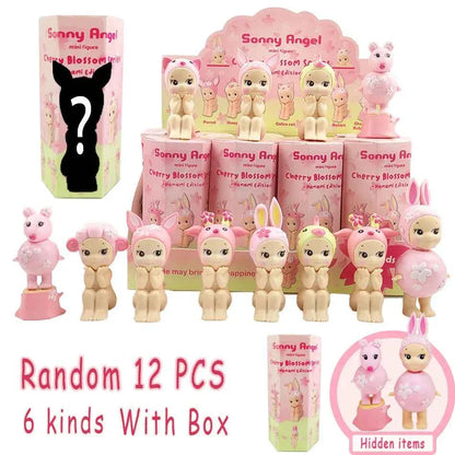 🌸 Figurine Mini Hippers LABUBU – Édition Cherry Blossom