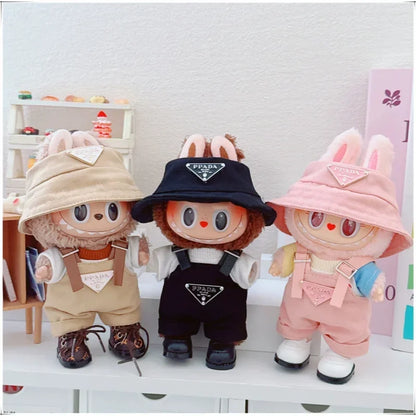 👗🧢 Vêtements Mini Poupée Labubu 17 cm – Tenue Complète avec Chapeau &amp; Chaussures