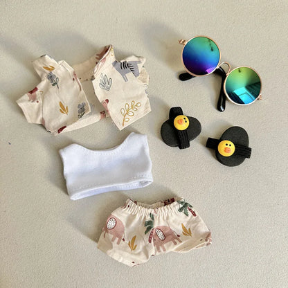 🌺 Ensemble de vêtements de luxe Hawaï pour Labubu V1/V2 – Vacances stylées au bout des doigts !