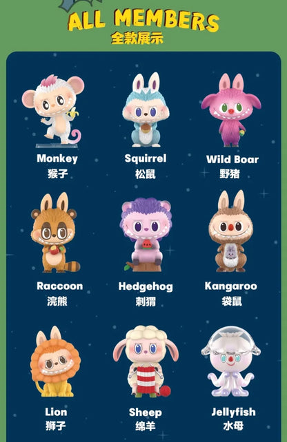 🌈 Figurines Kawaii Labubu – Boîte Mystère Animaux