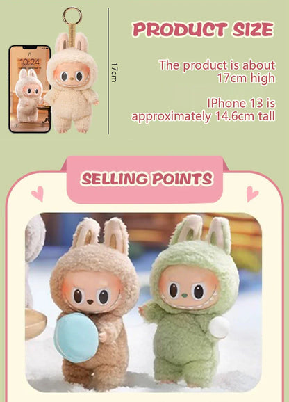 🧸 Figurine Labubu Enamel 17 cm – Monstre Kawaii &amp; Déco Pop