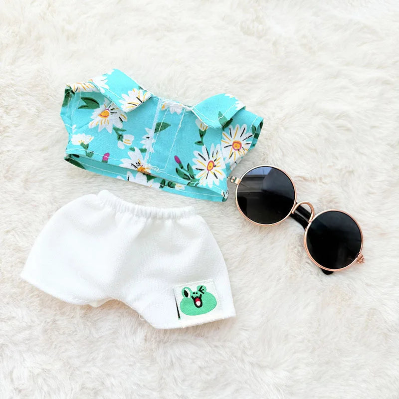 🌺 Ensemble de vêtements de luxe Hawaï pour Labubu V1/V2 – Vacances stylées au bout des doigts !