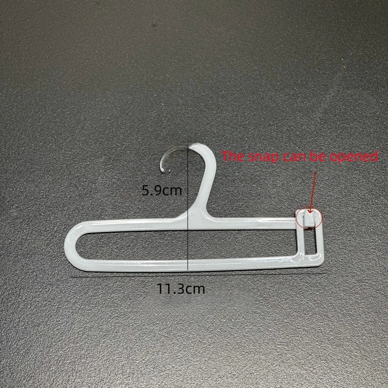 🧸 Labubu Mini Hangers – Lot de 10 Cintres avec Séchoir pour Poupées 17 cm