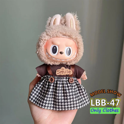 👑 Jupe &amp; Cape Élégante pour Poupée Labubu – Taille 17 cm