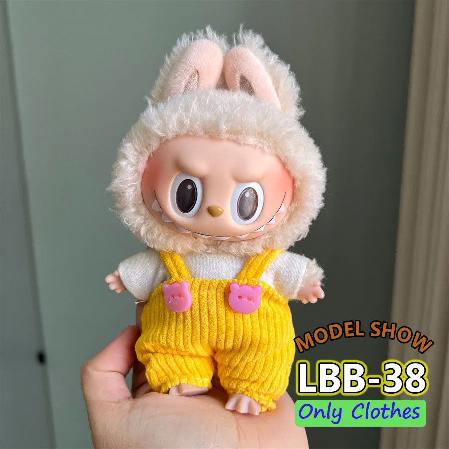👑 Jupe &amp; Cape Élégante pour Poupée Labubu – Taille 17 cm