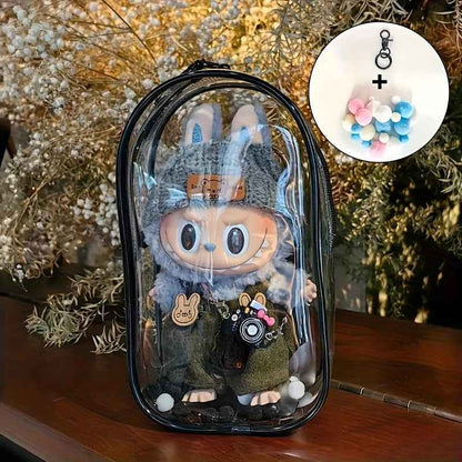 🎒 Labubu Sac Jardin Secret – Le Cocon Transparent pour Vos Compagnons de Cœur