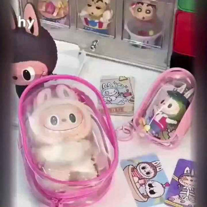 🎒 Labubu Sac Jardin Secret – Le Cocon Transparent pour Vos Compagnons de Cœur